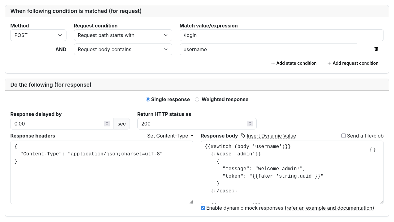 first rule - returning 200