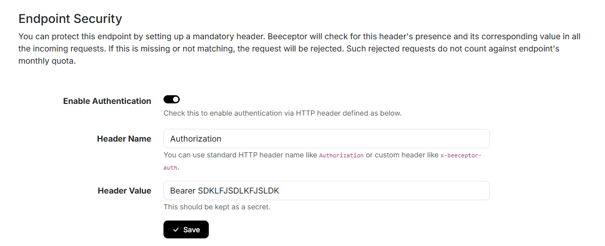 configure mock server securely