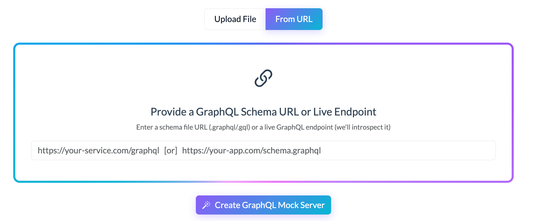 Create GraphQL mock server from URL