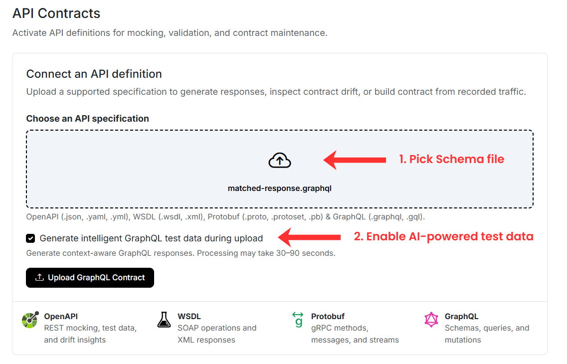 Create GraphQL mock server from settings page