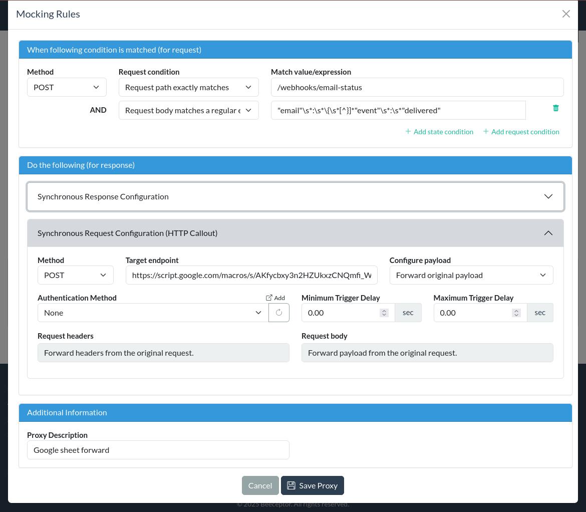 fourth rule - Create an HTTP Callout Rule