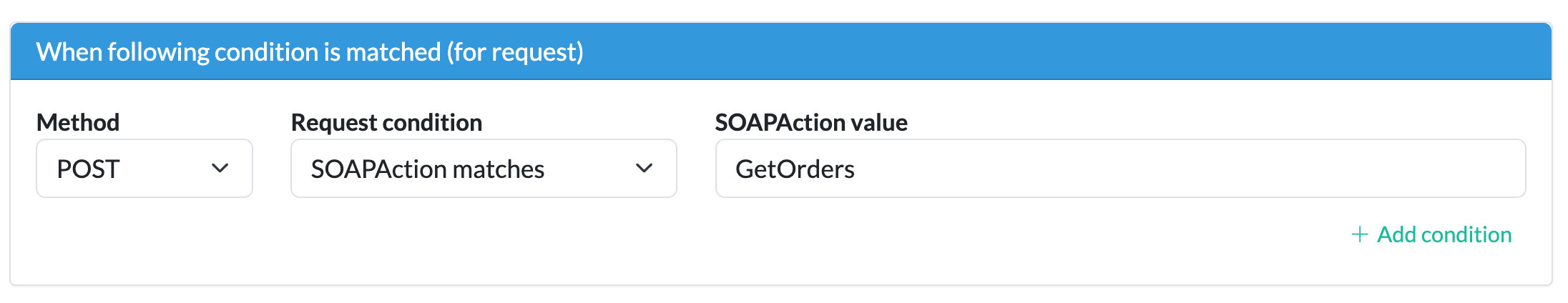 soap-action filter in mock rules